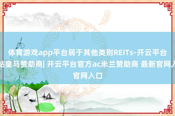 体育游戏app平台弱于其他类别REITs-开云平台网站皇马赞助商| 开云平台官方ac米兰赞助商 最新官网入口