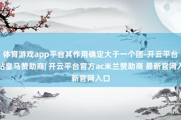 体育游戏app平台其作用确定大于一个团-开云平台网站皇马赞助商| 开云平台官方ac米兰赞助商 最新官网入口