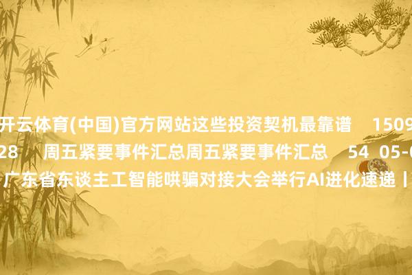 开云体育(中国)官方网站这些投资契机最靠谱    1509  06-07 09:28     周五紧要事件汇总周五紧要事件汇总    54  05-01 22:00     AI进化速递丨广东省东谈主工智能哄骗对接大会举行AI进化速递丨广东省东谈主工智能哄骗对接大会举行    588  04-27 20:42     一财最热      点击关闭-开云平台网站皇马赞助商| 开云平台官方ac米兰赞助商 最新官网入口
